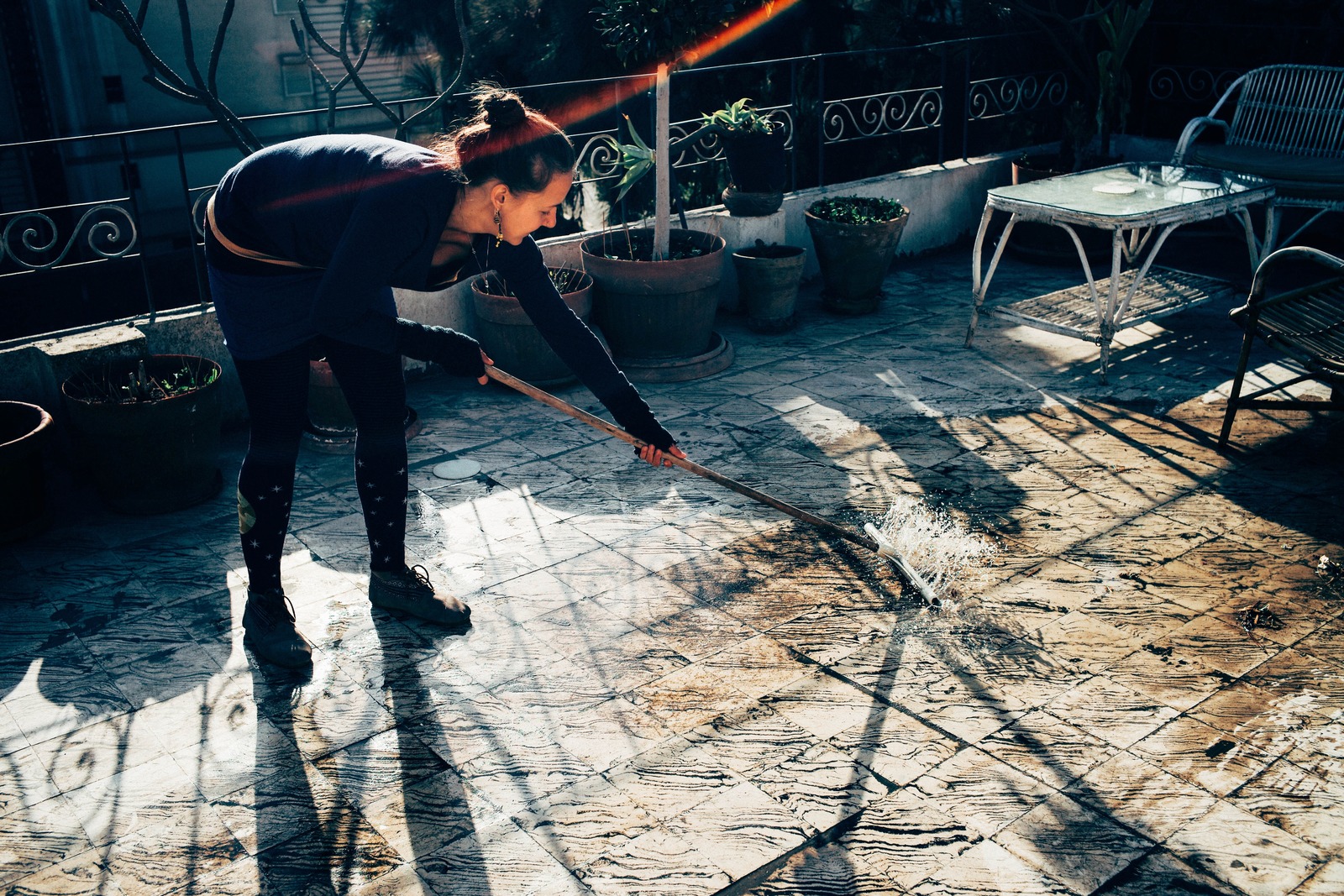 Morning Chores in Sunlight