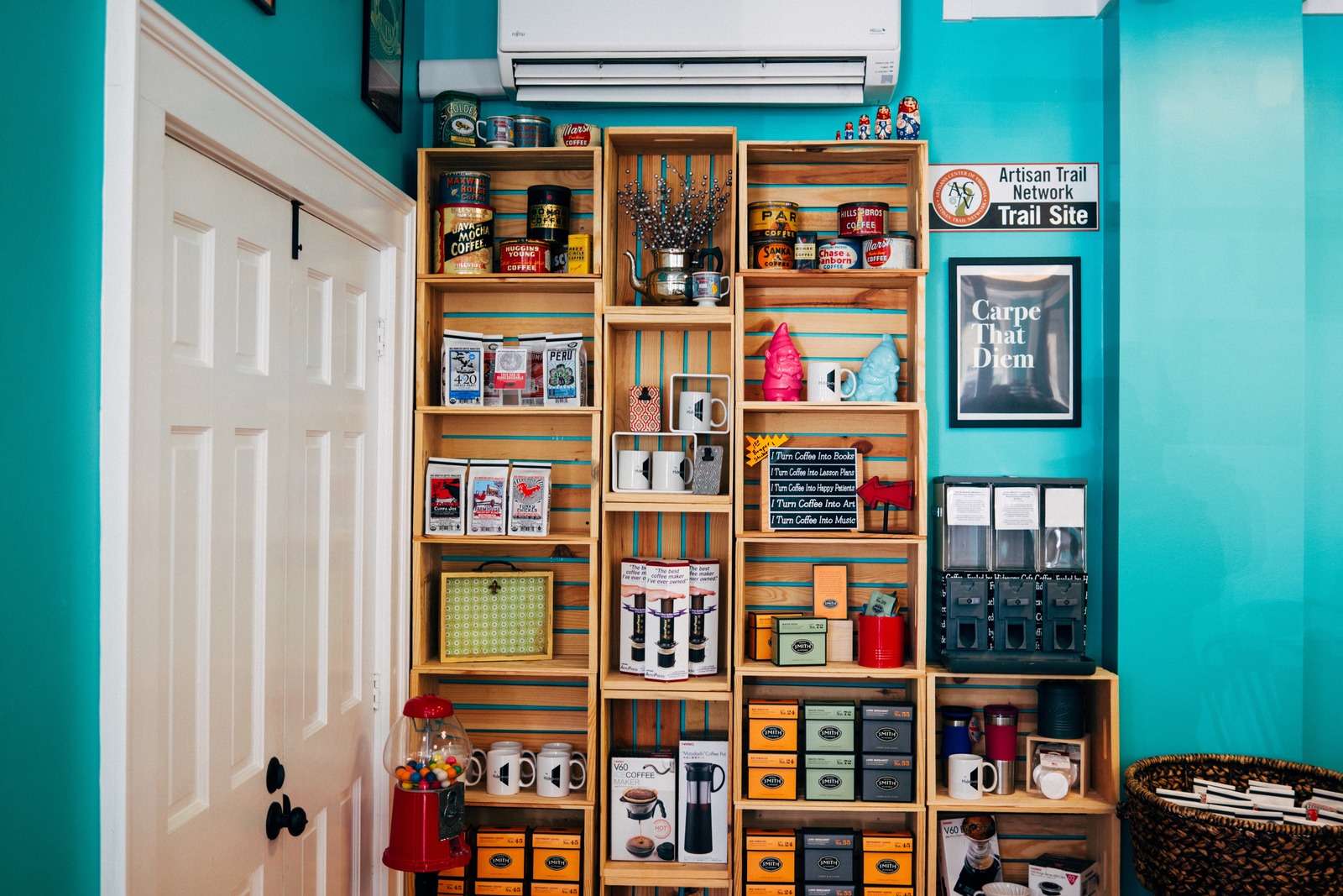 Colorful Shelves of Curiosities