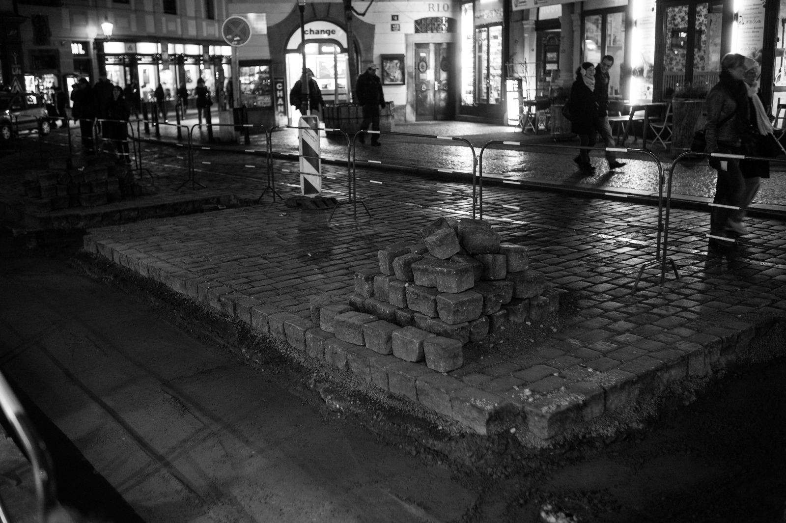 Urban Construction at Night