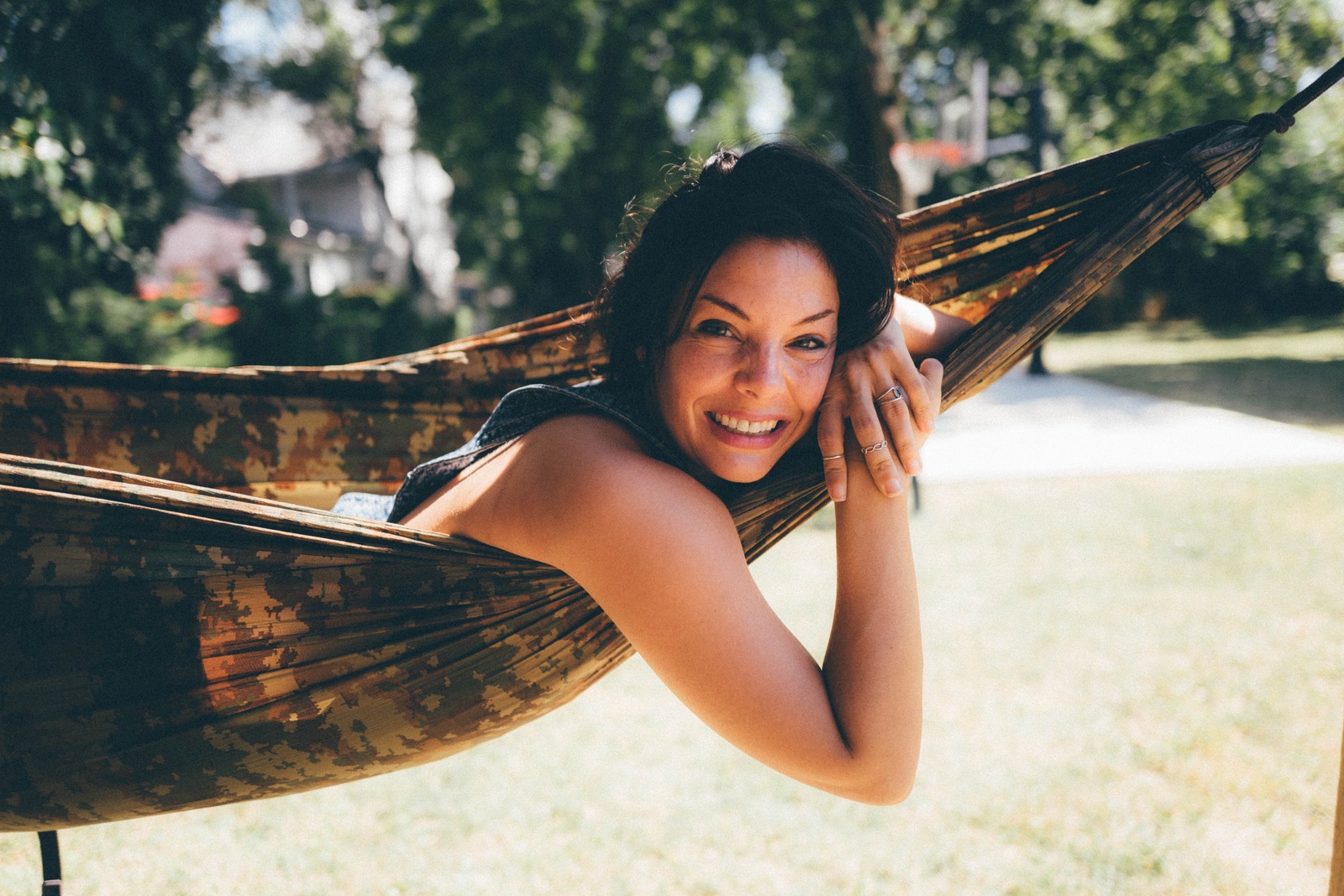Joyful Evening in a Hammock