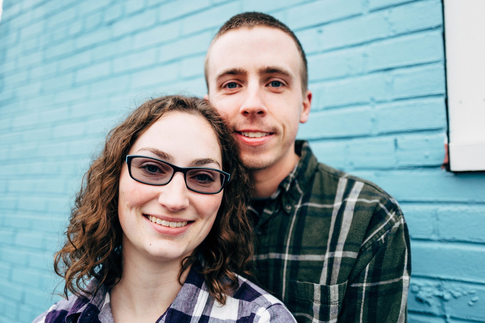 Warm Embrace Against Blue