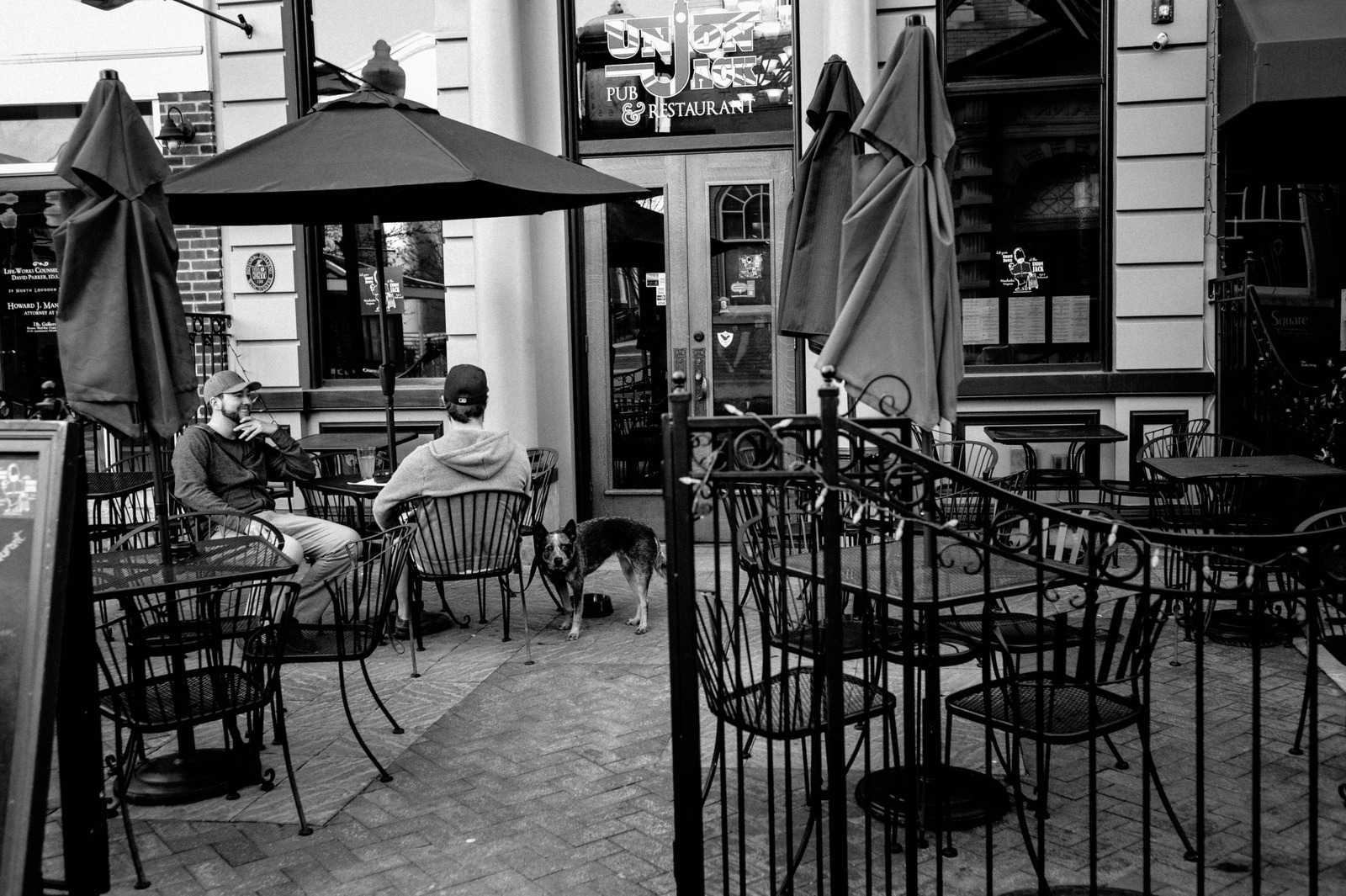 Café Conversations in Monochrome