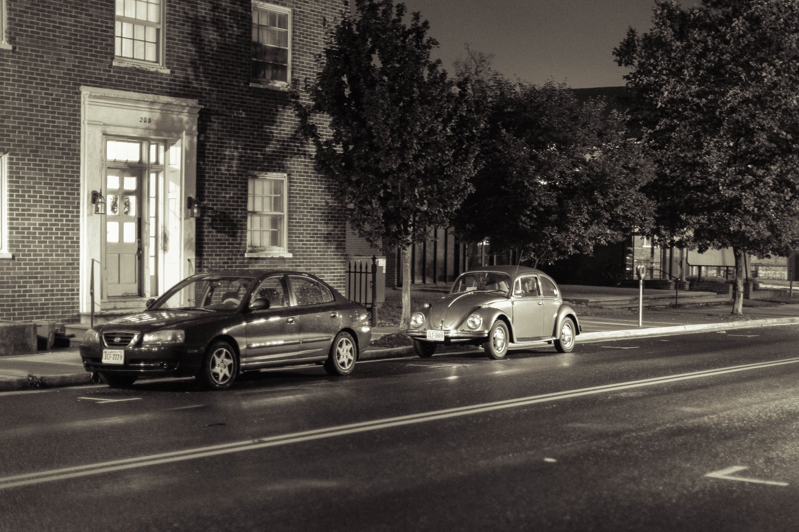 Nighttime Contrast in Stillness