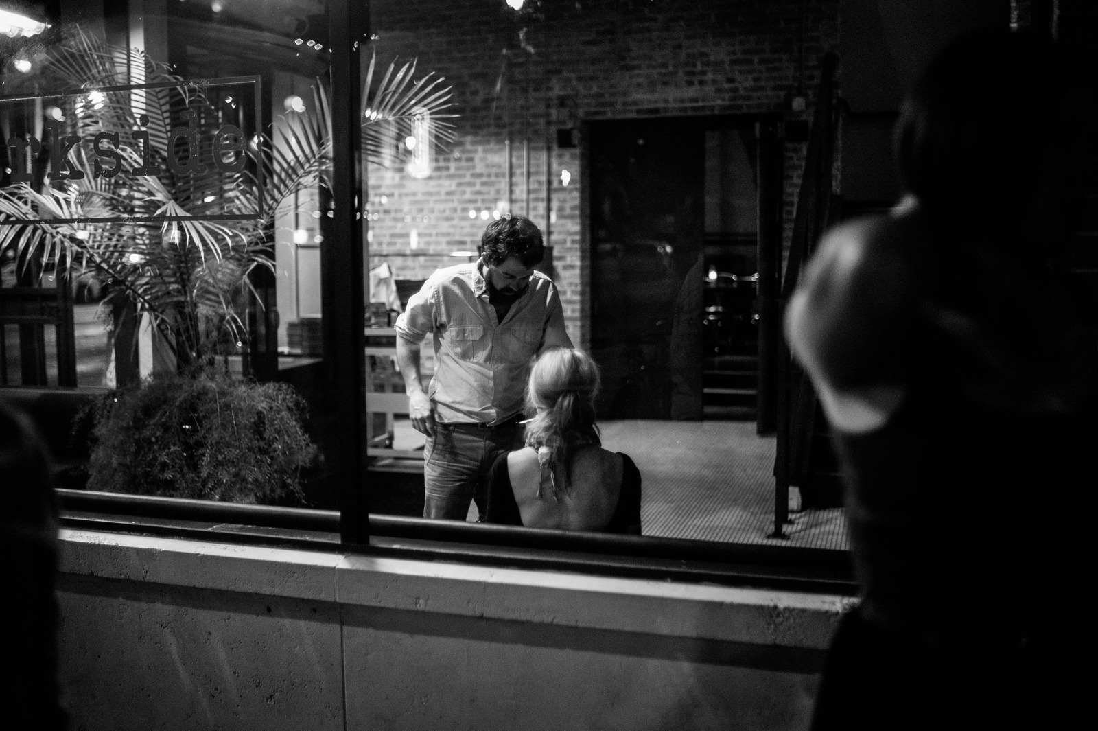 Intimate Encounter Through Glass