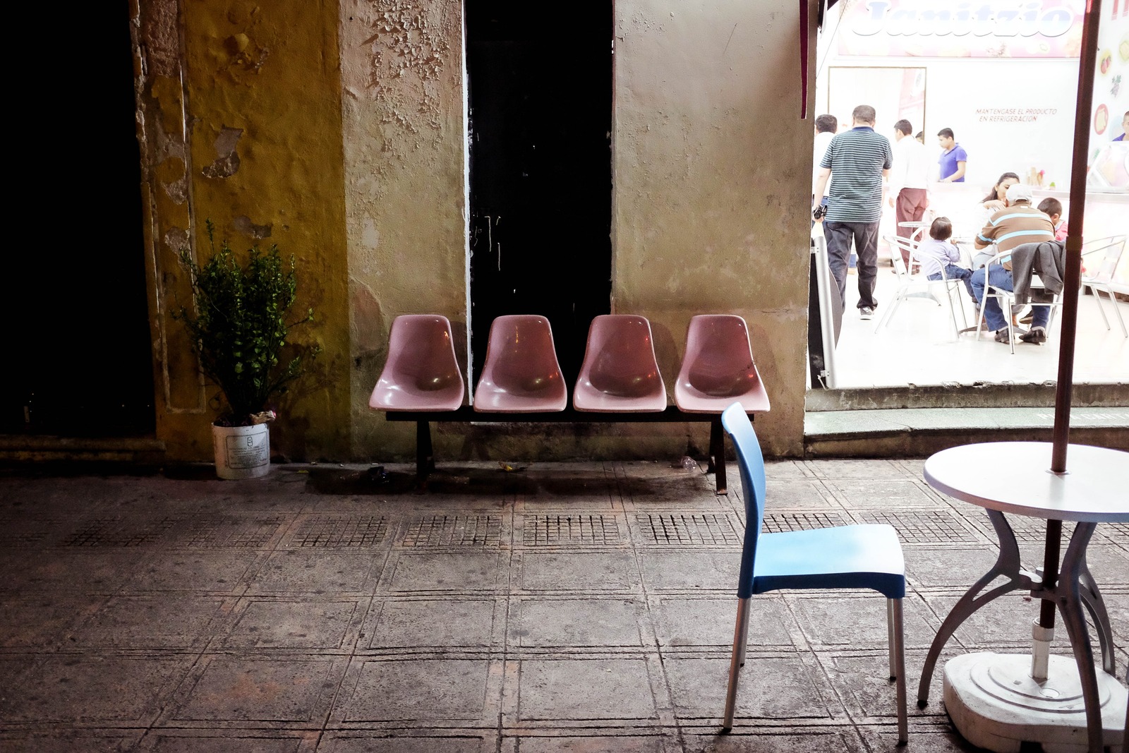 Empty Seating in the Night