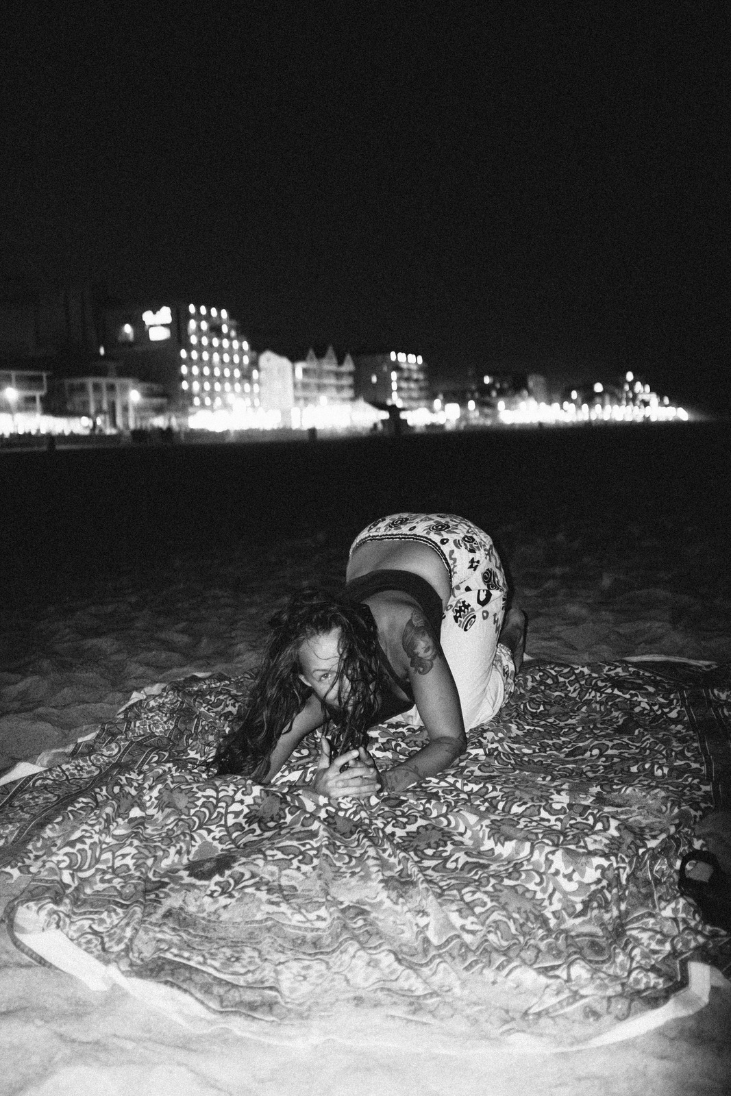 Nighttime Beach Pose