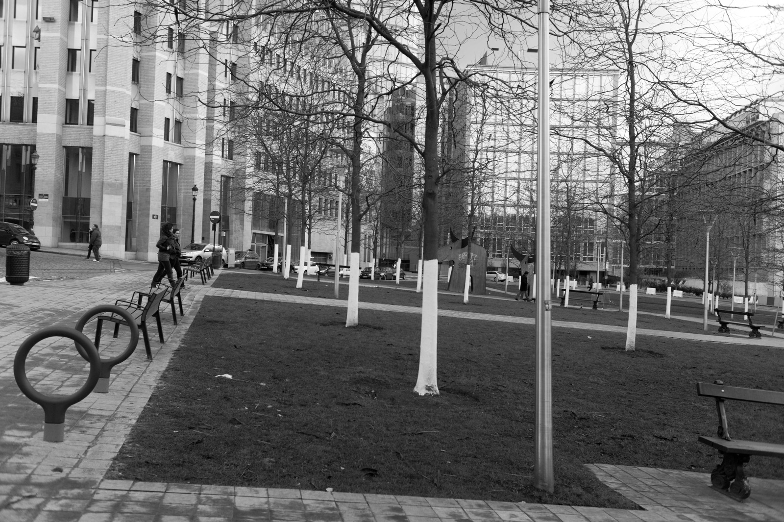 Urban Solitude in Monochrome