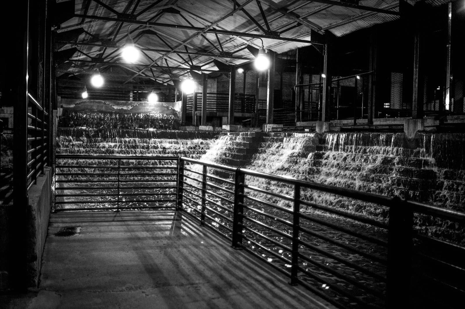 Silent Night by the Waterfall