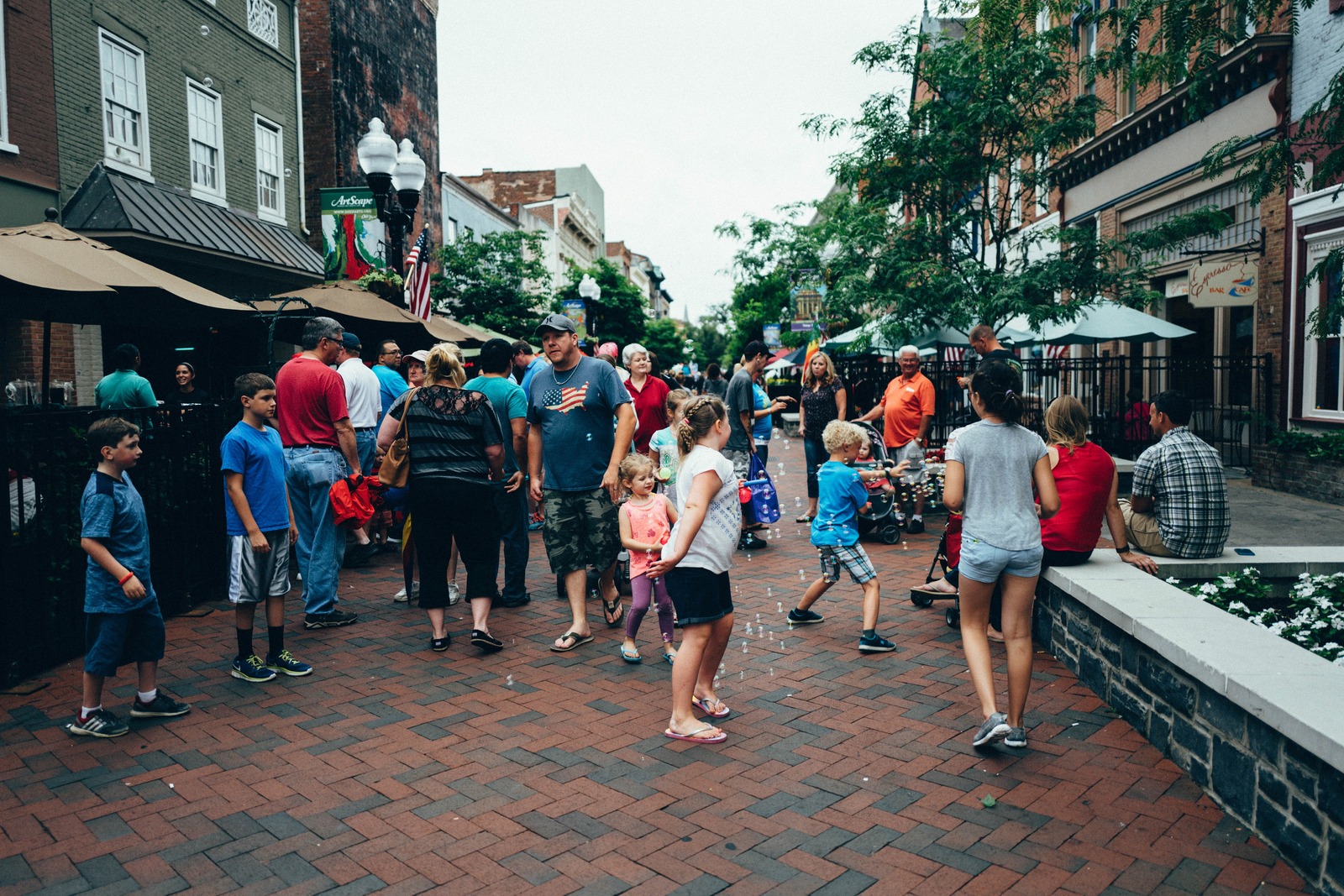 Summer Stroll in Town