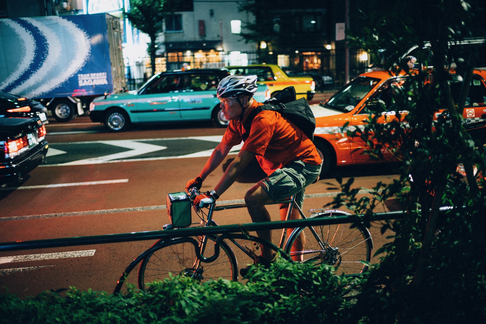 Urban Cyclist in Motion