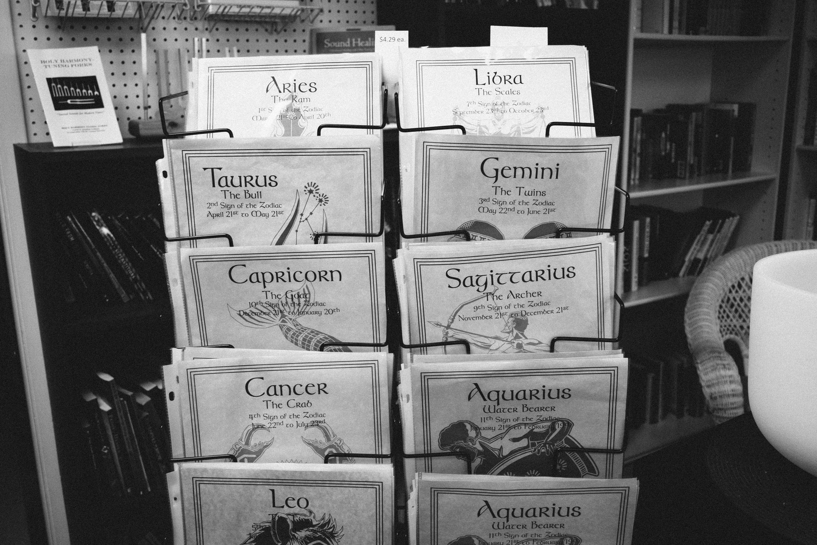 Astrological Cards Displayed
