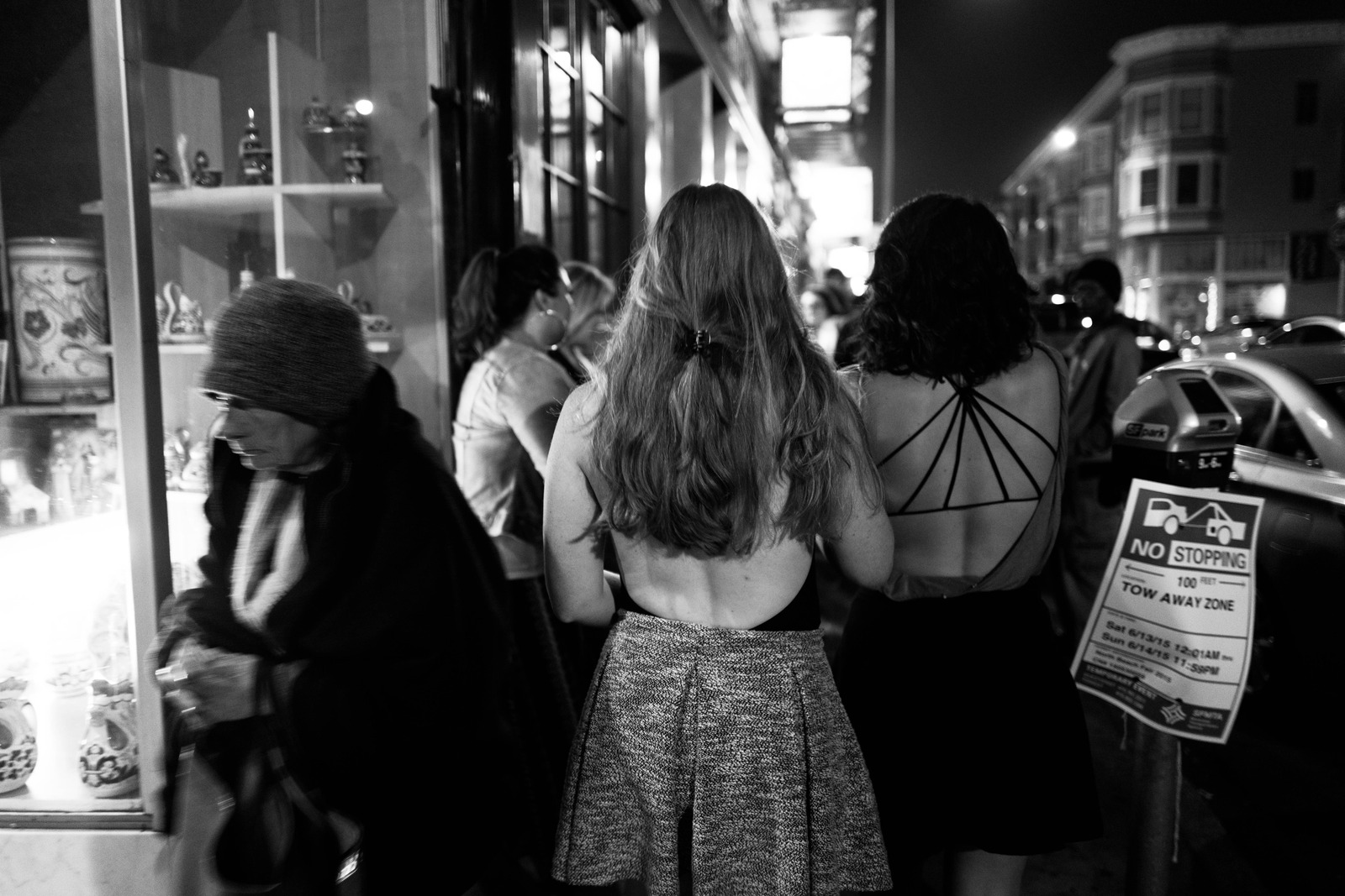 Evening Stroll in Monochrome