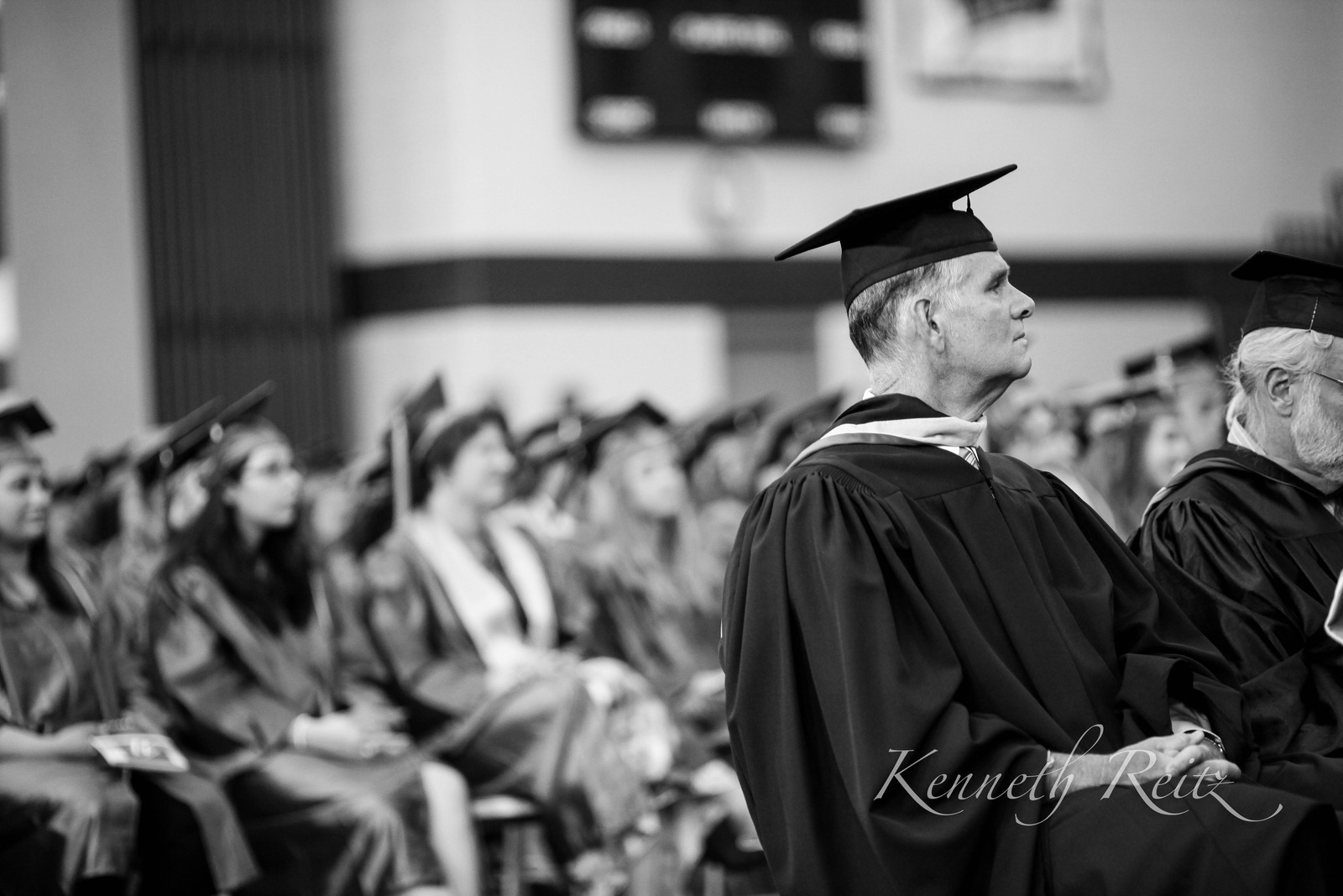 Graduation Ceremony in Reflection