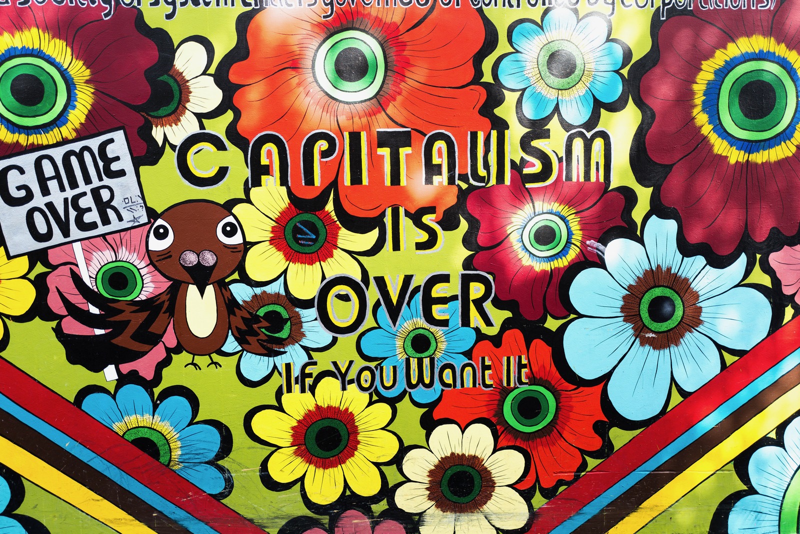 Colorful Protest Mural