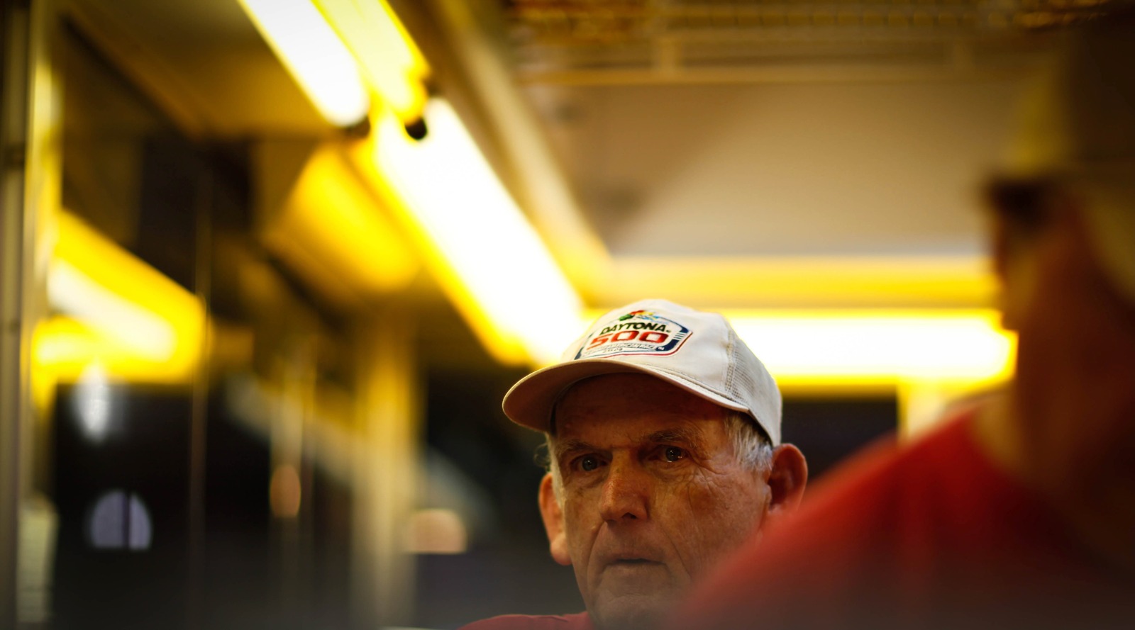 Focused Gaze in Neon Light