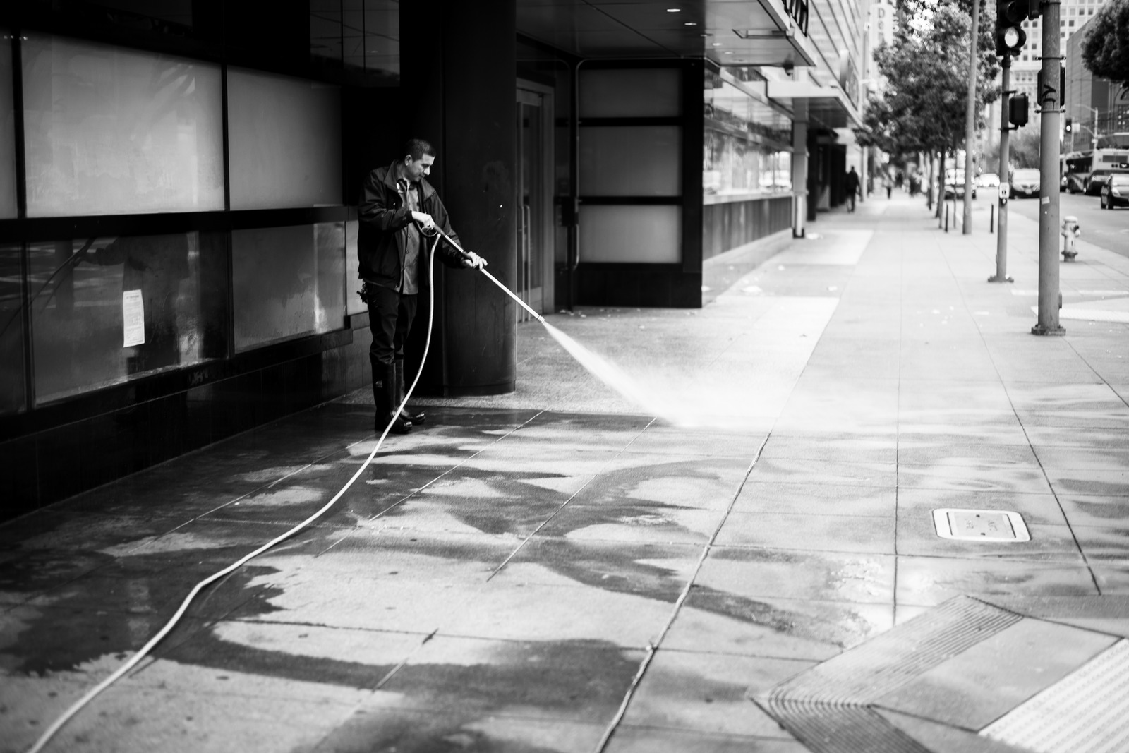 Urban Cleaning in Monochrome