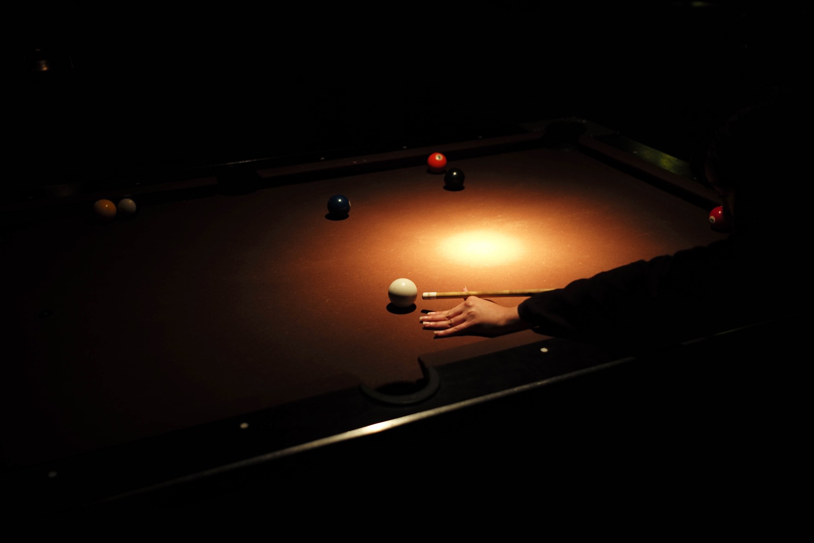 Quiet Focus at the Pool Table