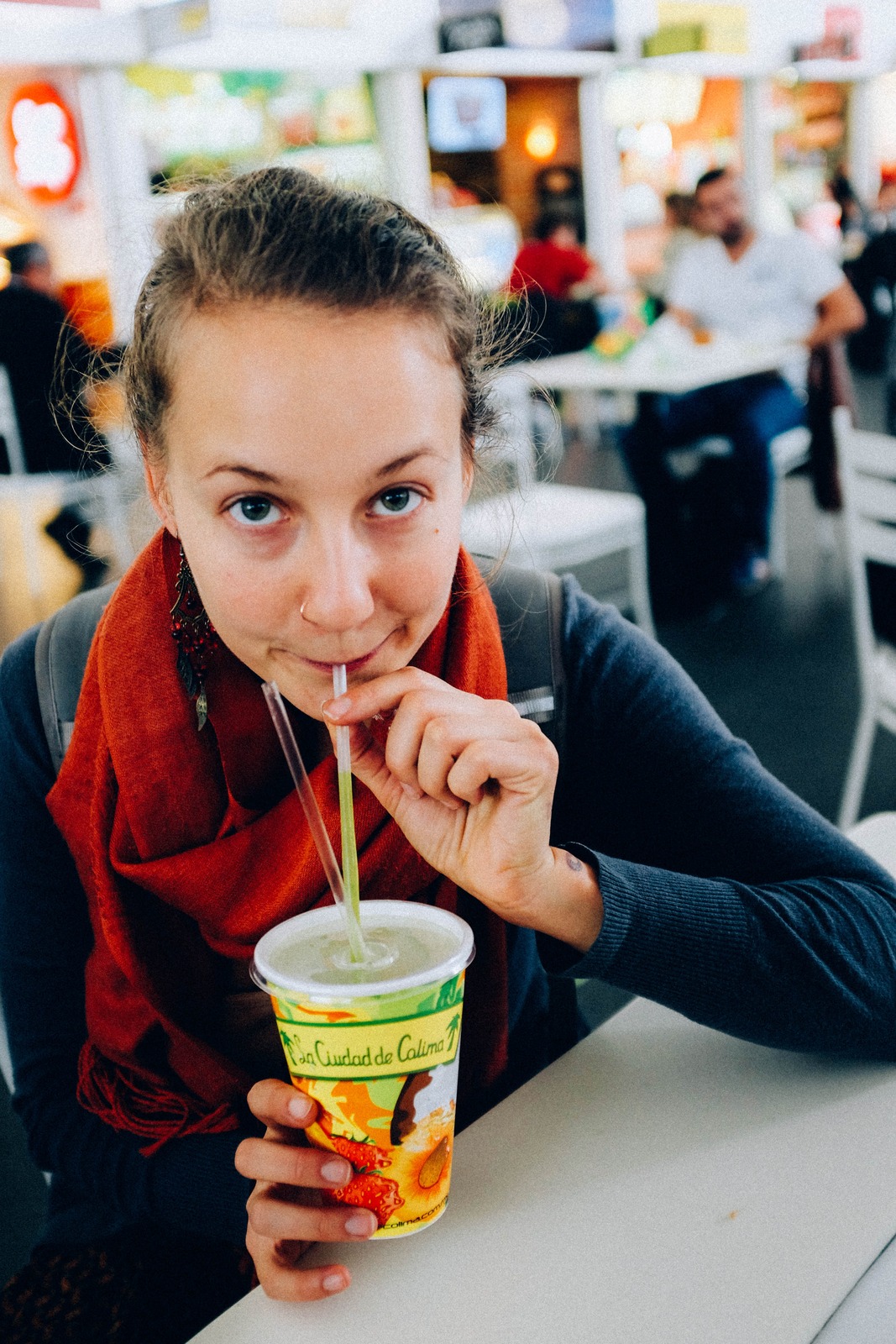 Sipping Joy in a Vibrant Space