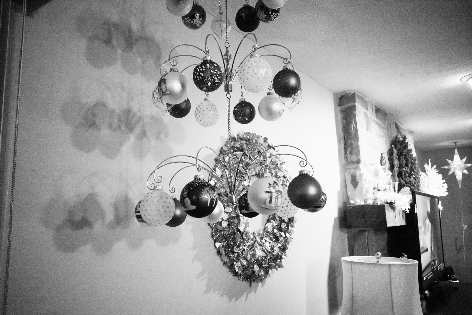Holiday Ornaments in Black and White