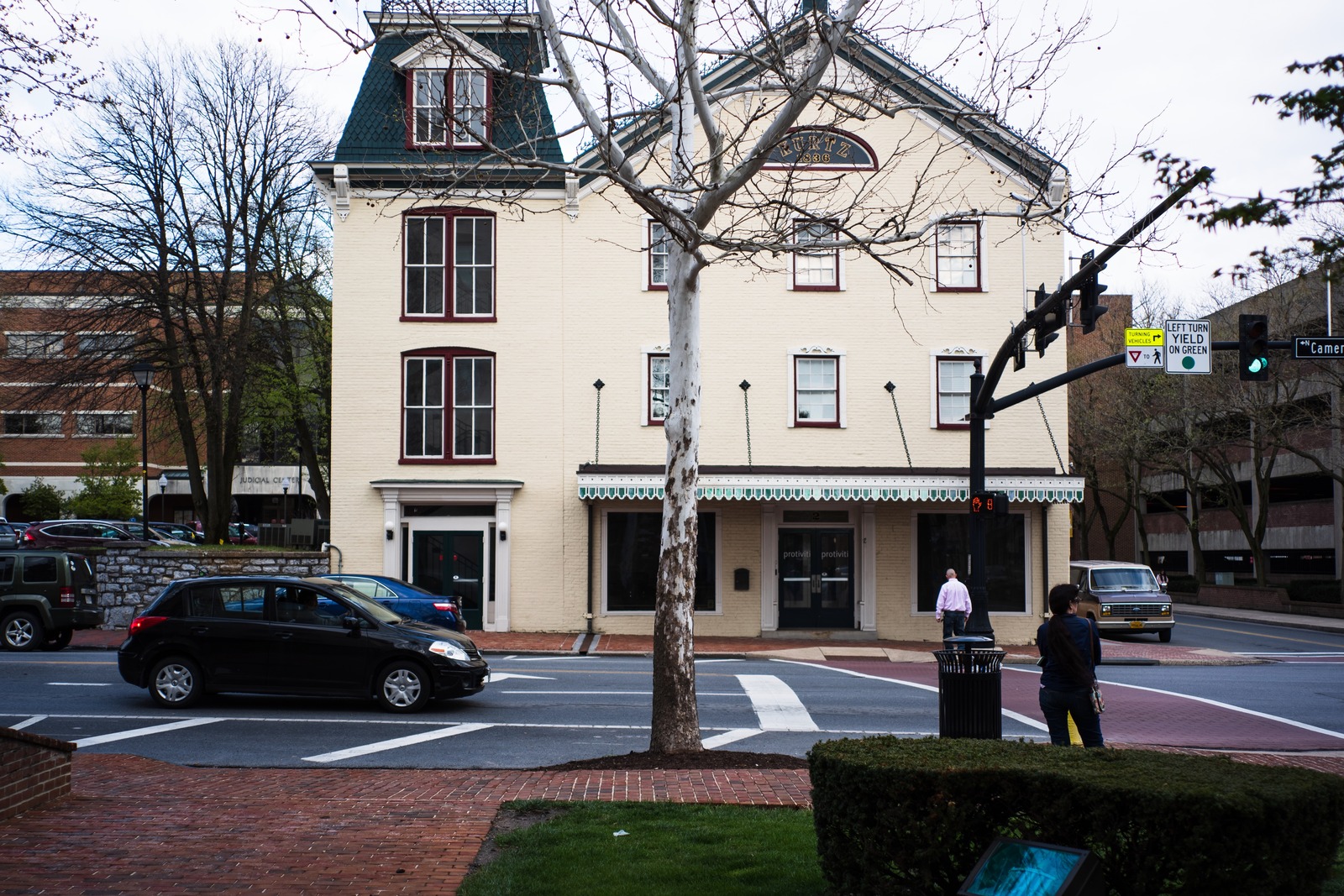 Urban Intersection at Dusk