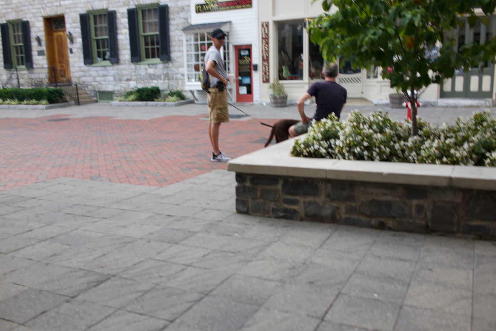 Casual Encounter in a Town Square