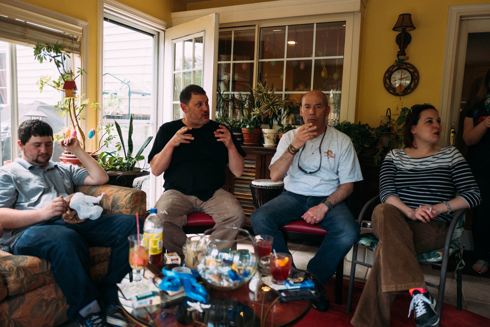 Casual Gathering in Golden Light