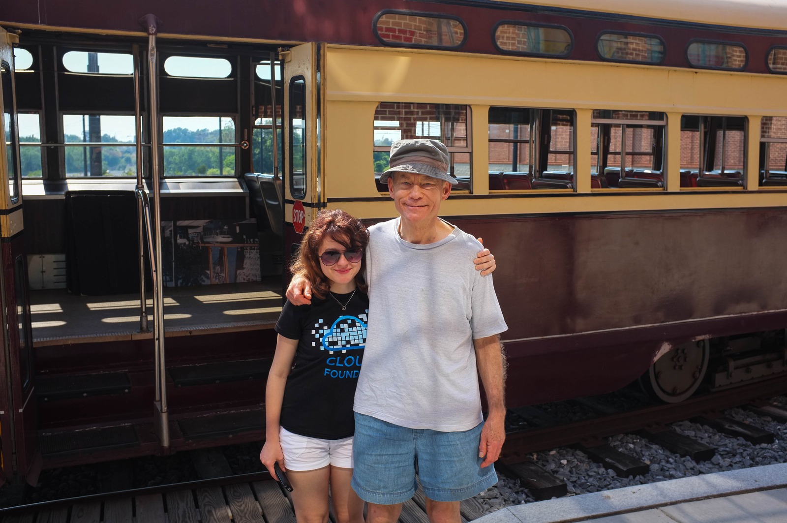 Joyous Moments by the Train