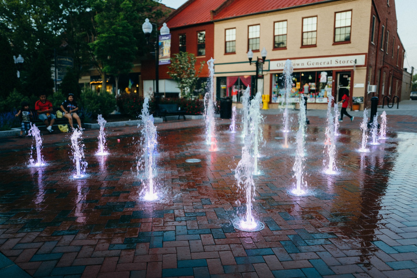 Dancing Waters at Dusk