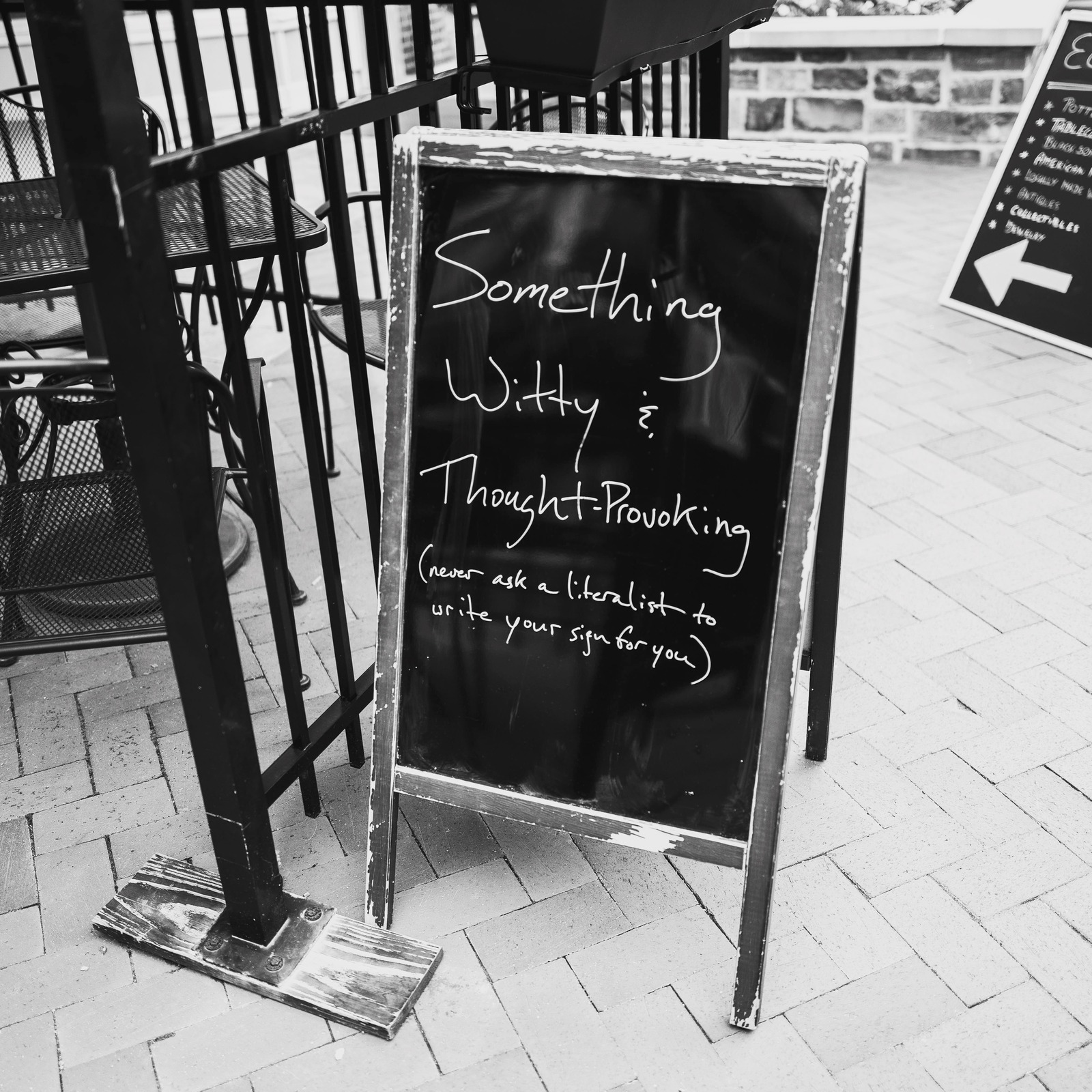 Chalkboard Wit in Black and White