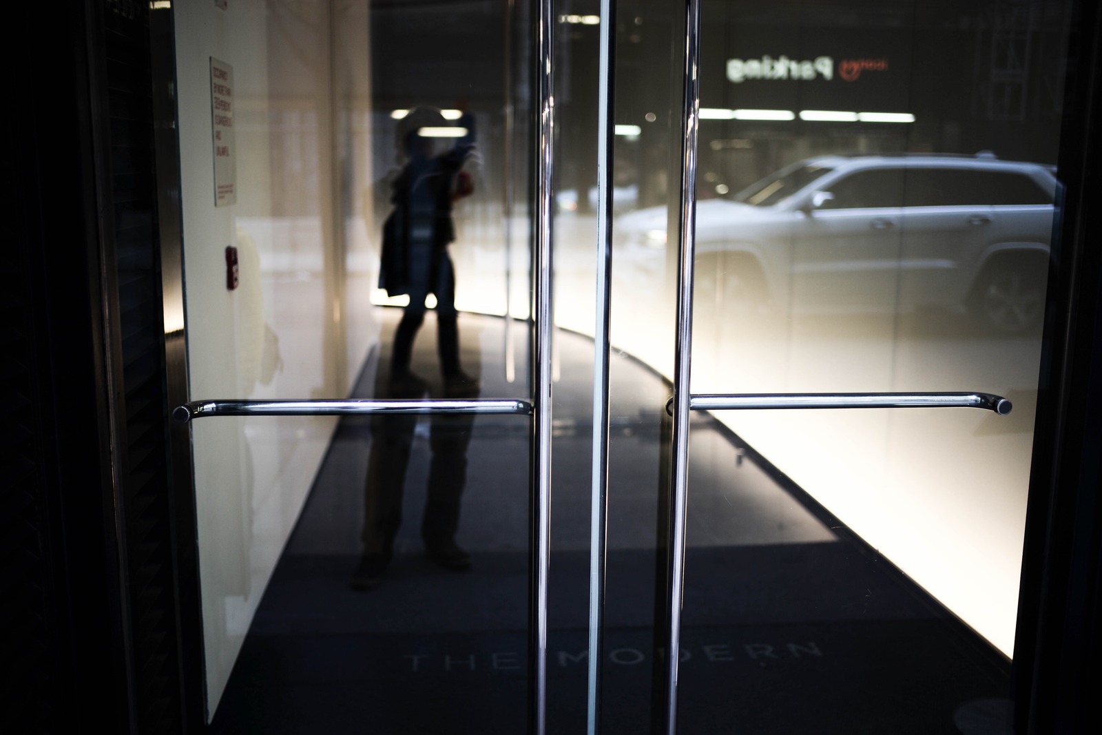 Reflections at Modern Entrance