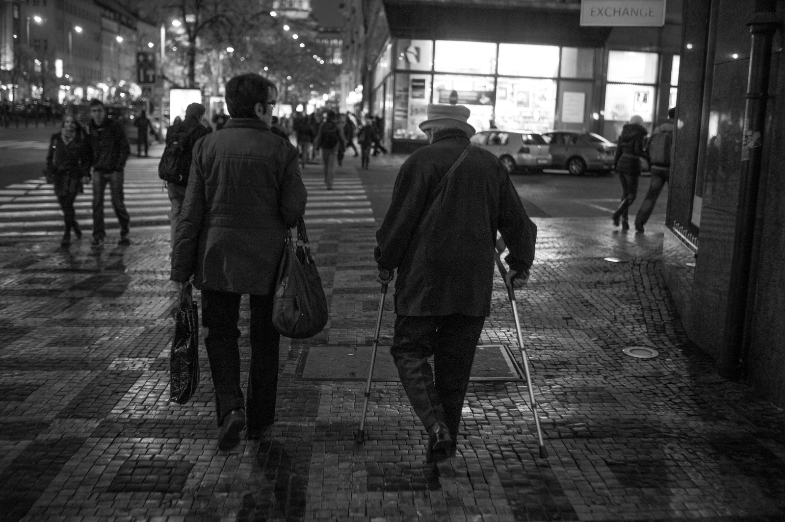 Evening Stroll in Shadows