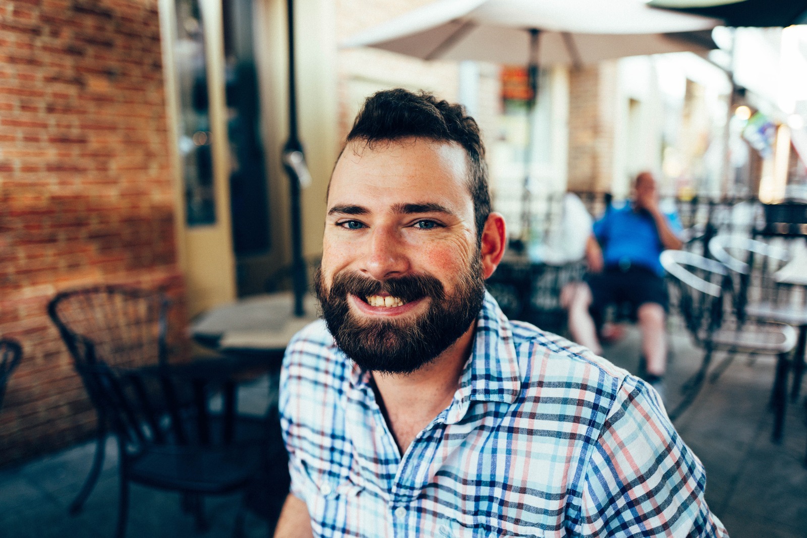 Casual Smiles at Café