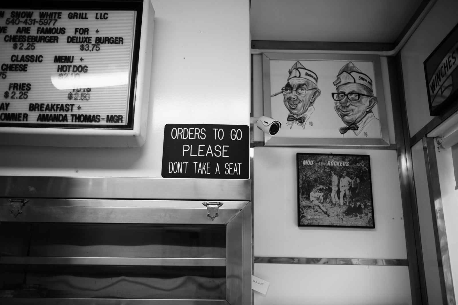 Diner Nostalgia in Monochrome