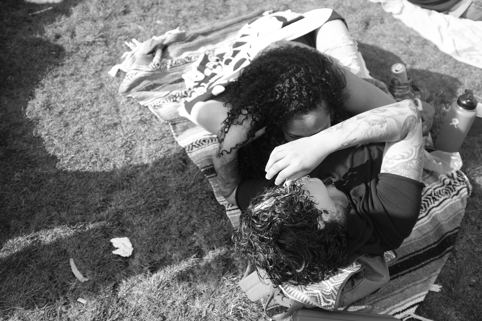 Intimate Embrace in Monochrome