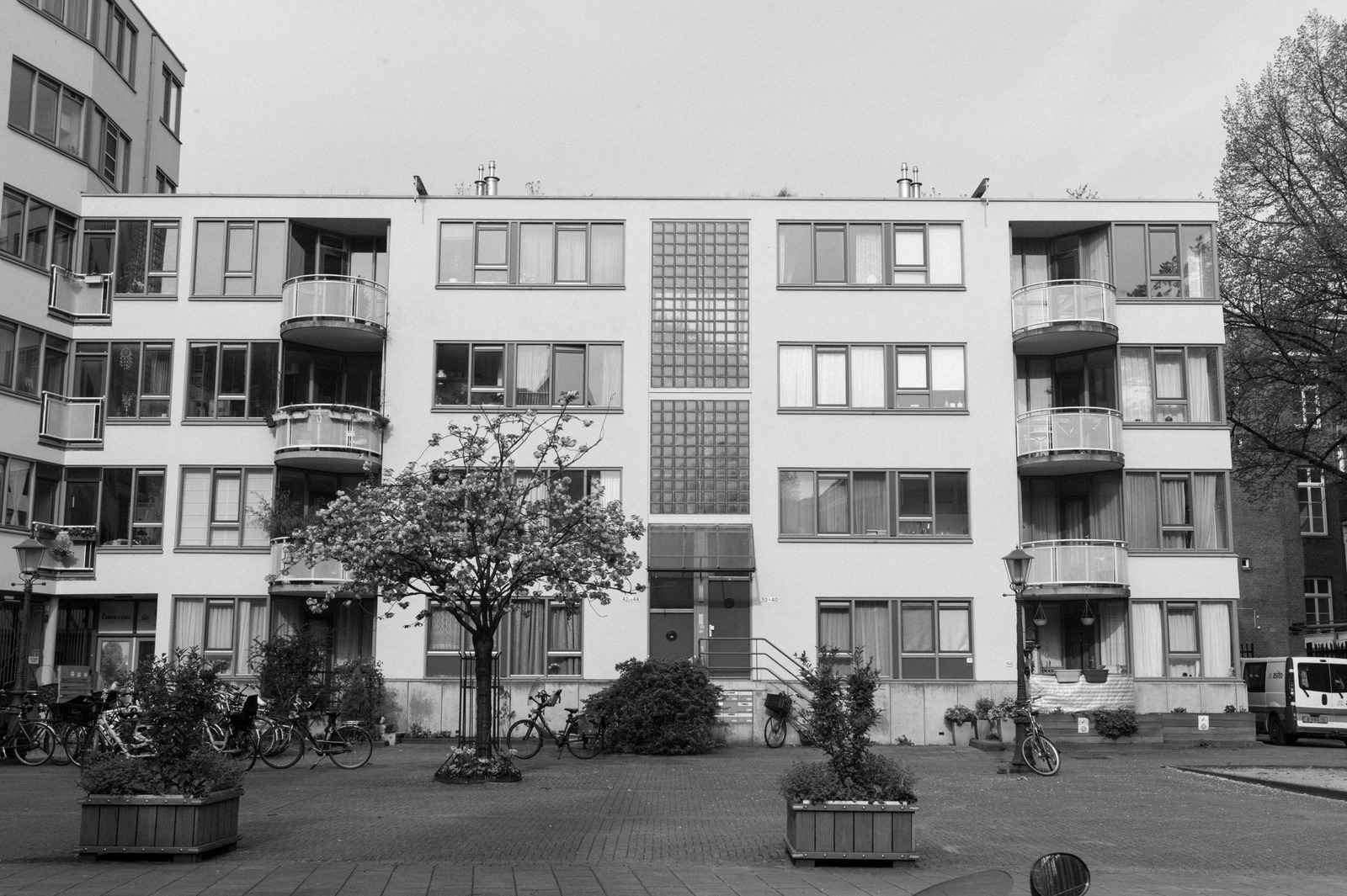 Monochrome Urban Scene