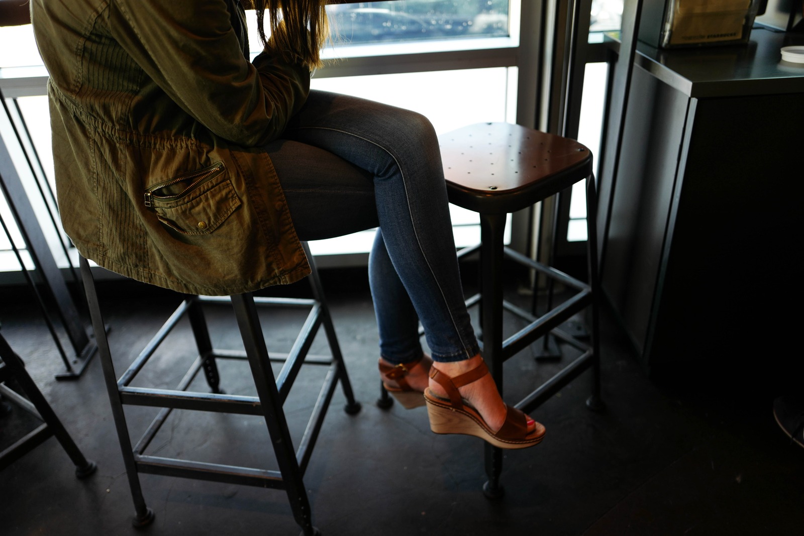 Contemplative Moment at the Cafe