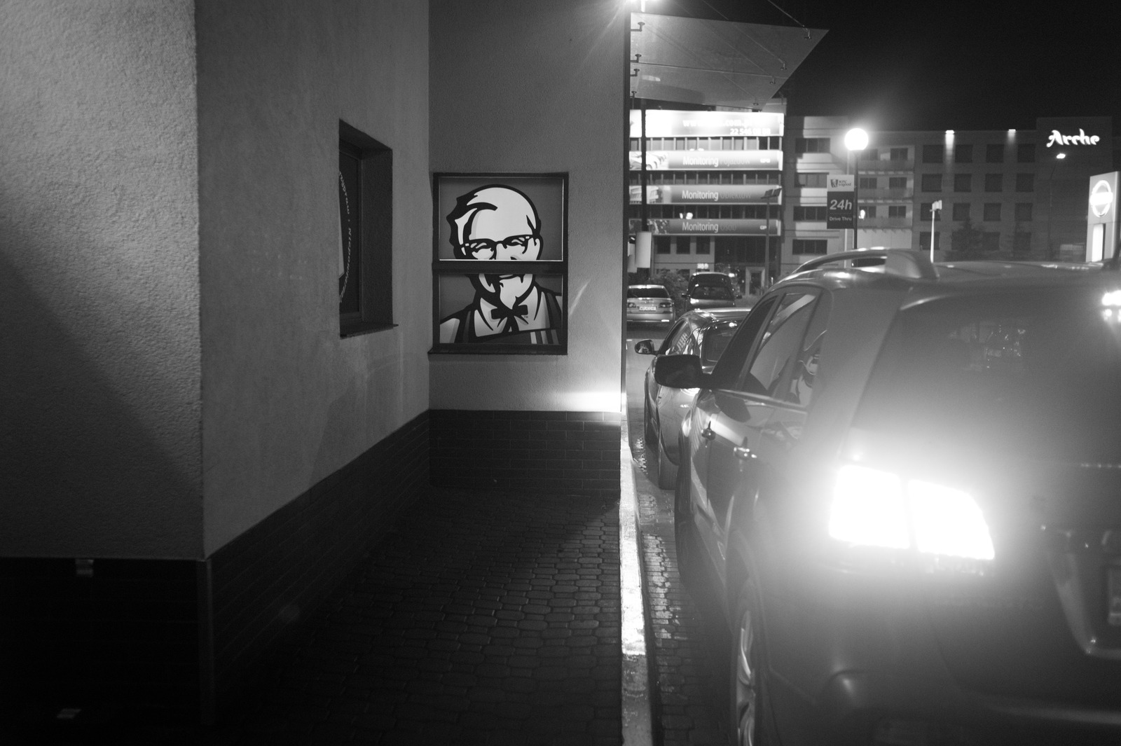 Nighttime Fast Food Encounter