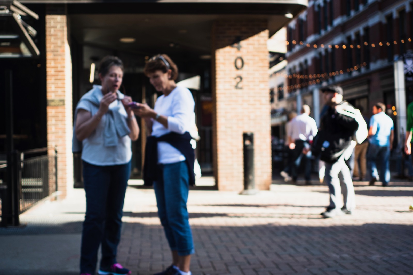 Casual Moments in a Busy Street