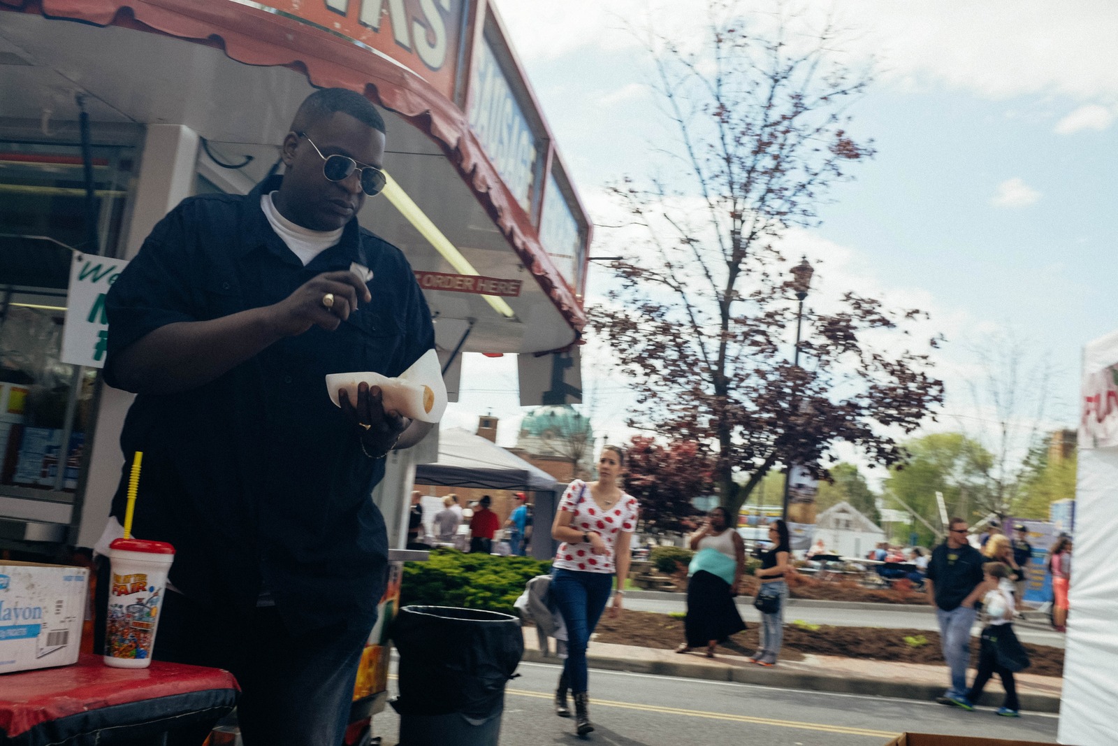 Busy Day at the Food Stand