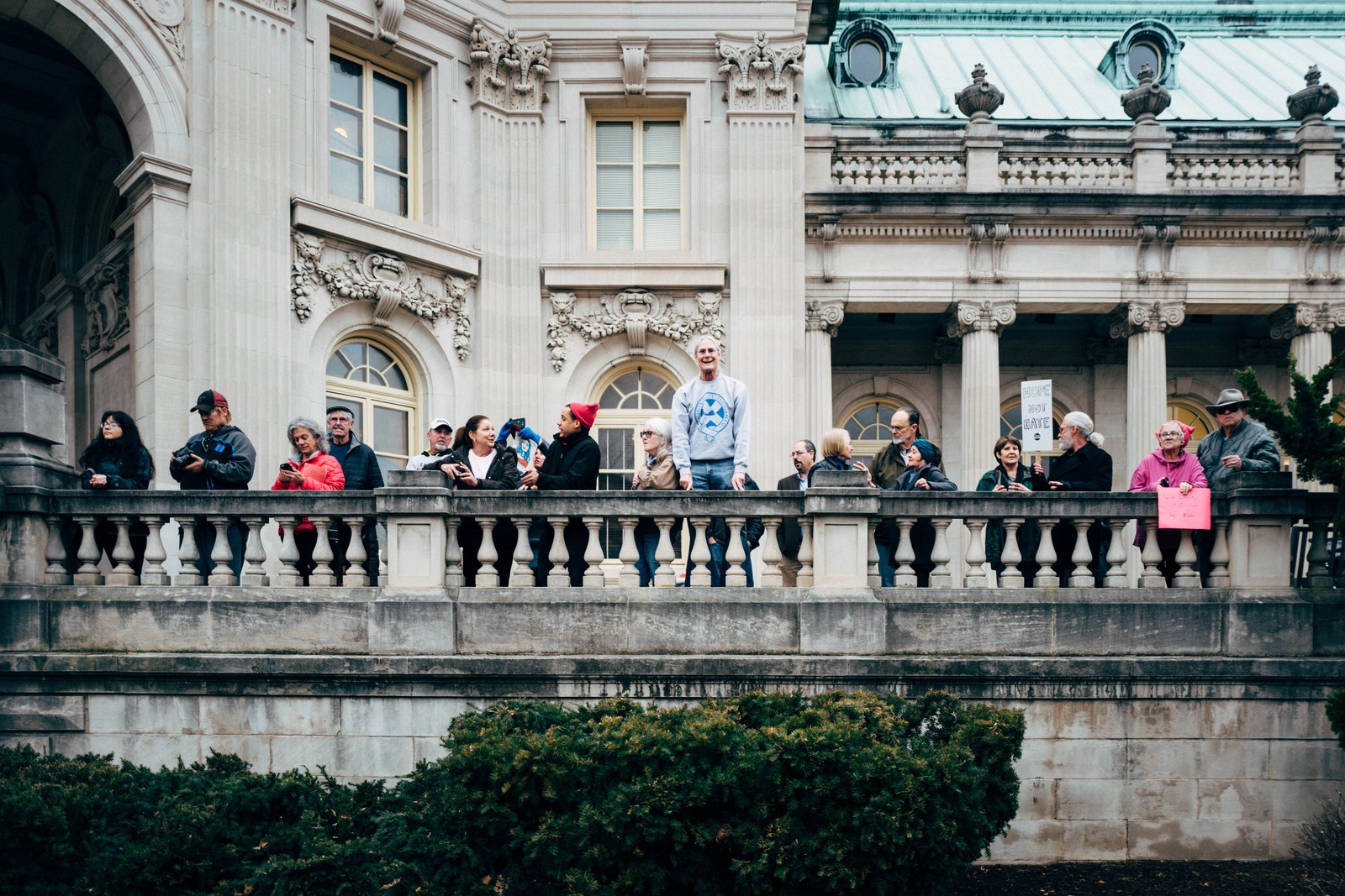 Gathering at the Grand Facade