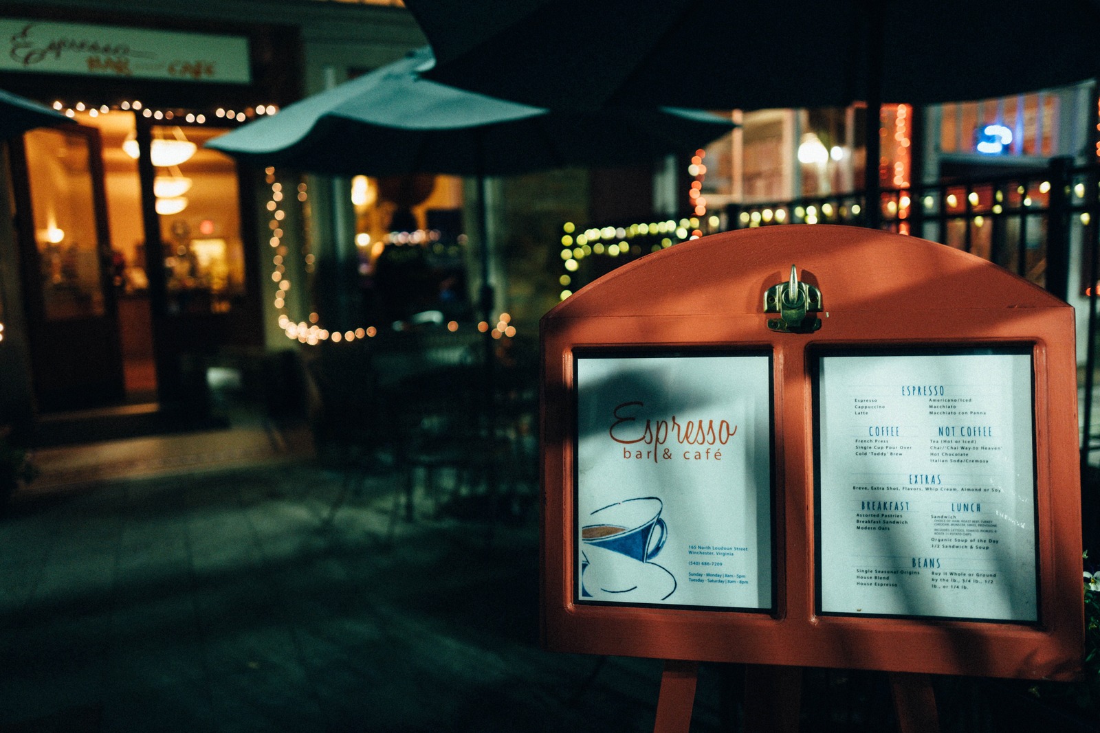 Evening at the Espresso Café