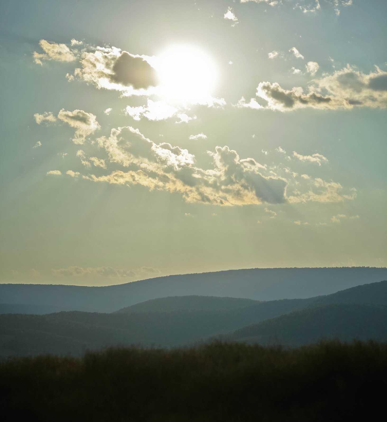 Sunset Over Rolling Hills