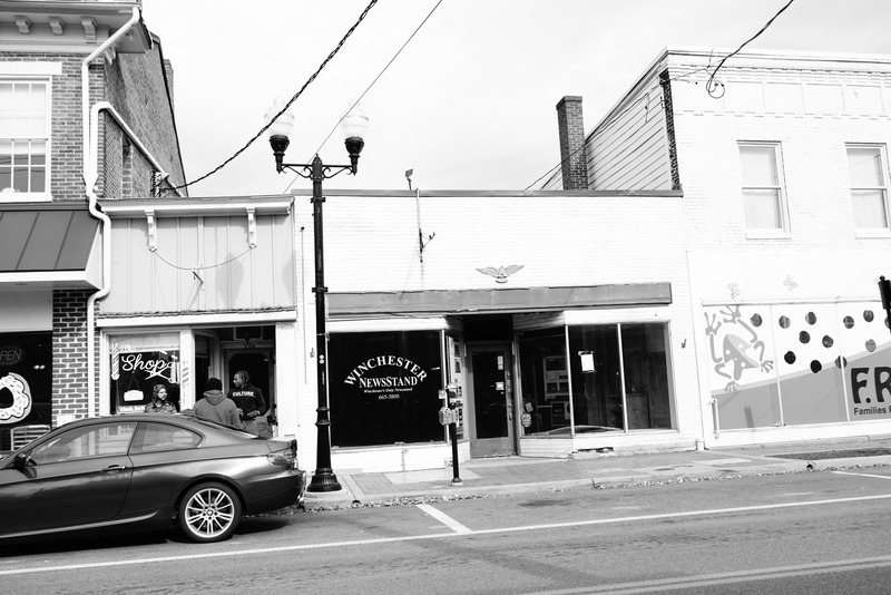Quiet Street Scene in Monochrome