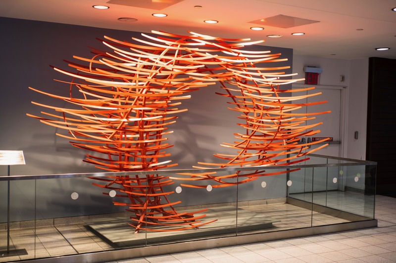 Dynamic Orange Sculpture