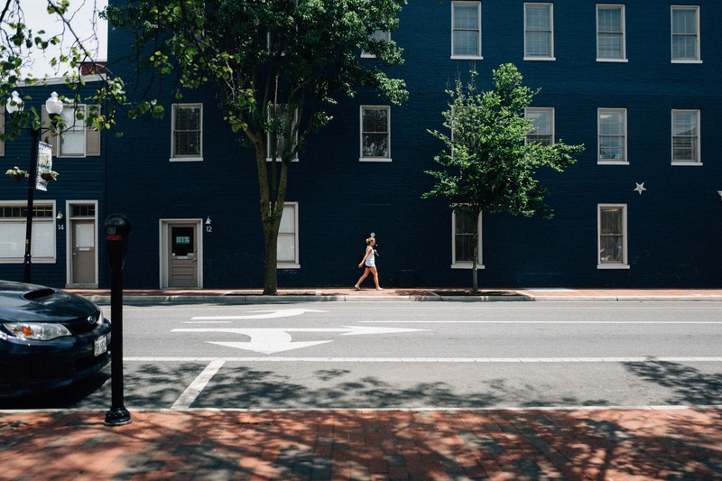 Urban Stroll in Sunlight
