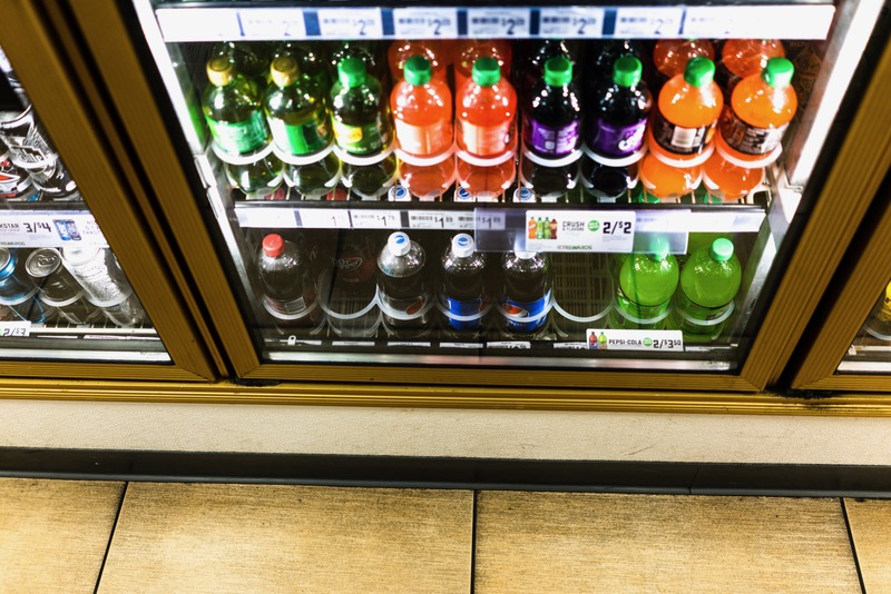 Colorful Refreshments in a Vending Machine