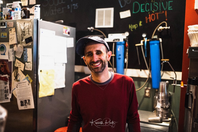 Joyful Barista in Action