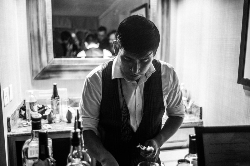 Intimate Bartender's Moment