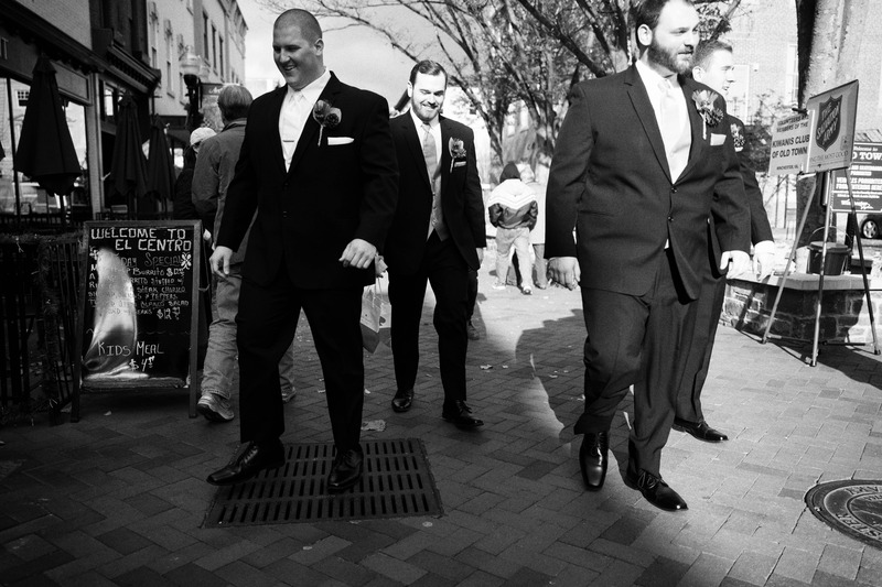 Dapper Groomsmen Strolling