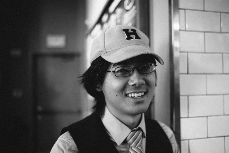 Casual Smile in Monochrome